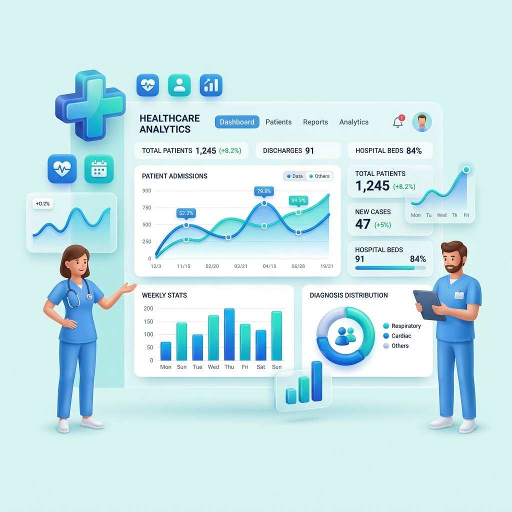 Healthcare Dashboard Illustration